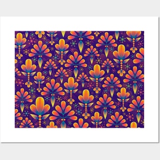 Floral Flower Pattern Posters and Art